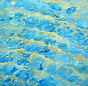 Painting of water called Quench - Oil by Banx 1070x1070mm MC5246 - SOLD
