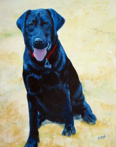 Painting of a dog called Rocky - SOLD