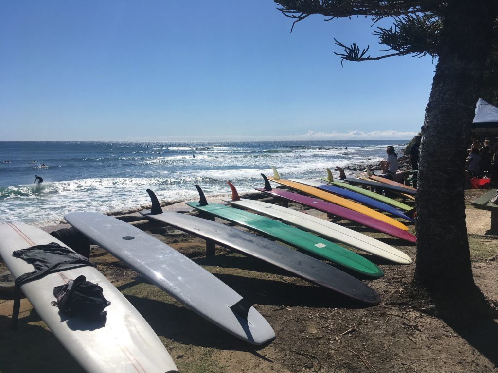 Surfboards at Moffat Beach