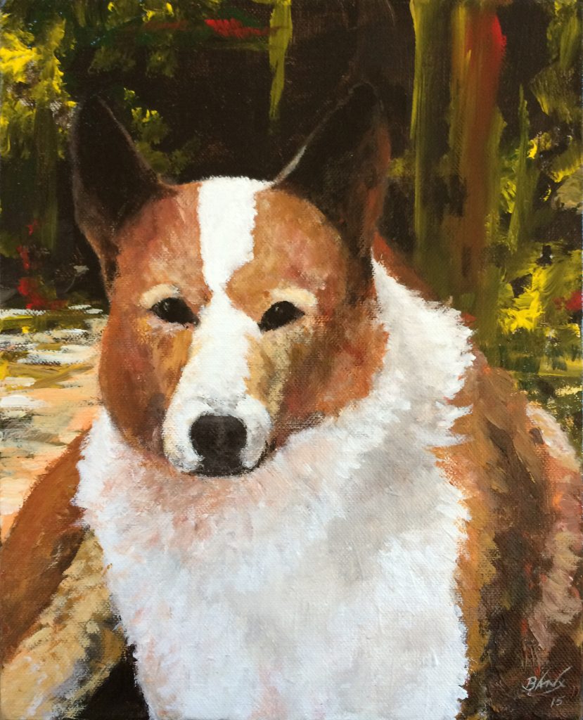 Painting of dog called Tui - SOLD
