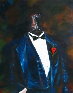 Surreal painting man in tux called Facade by Banx MC5974