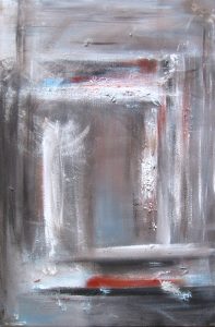 Abstract painting in brown called Doorway by Banx 600x900mm MC5599 $62.50+GST/month short-term $37.50+GST/month long-term. $1375 to buy