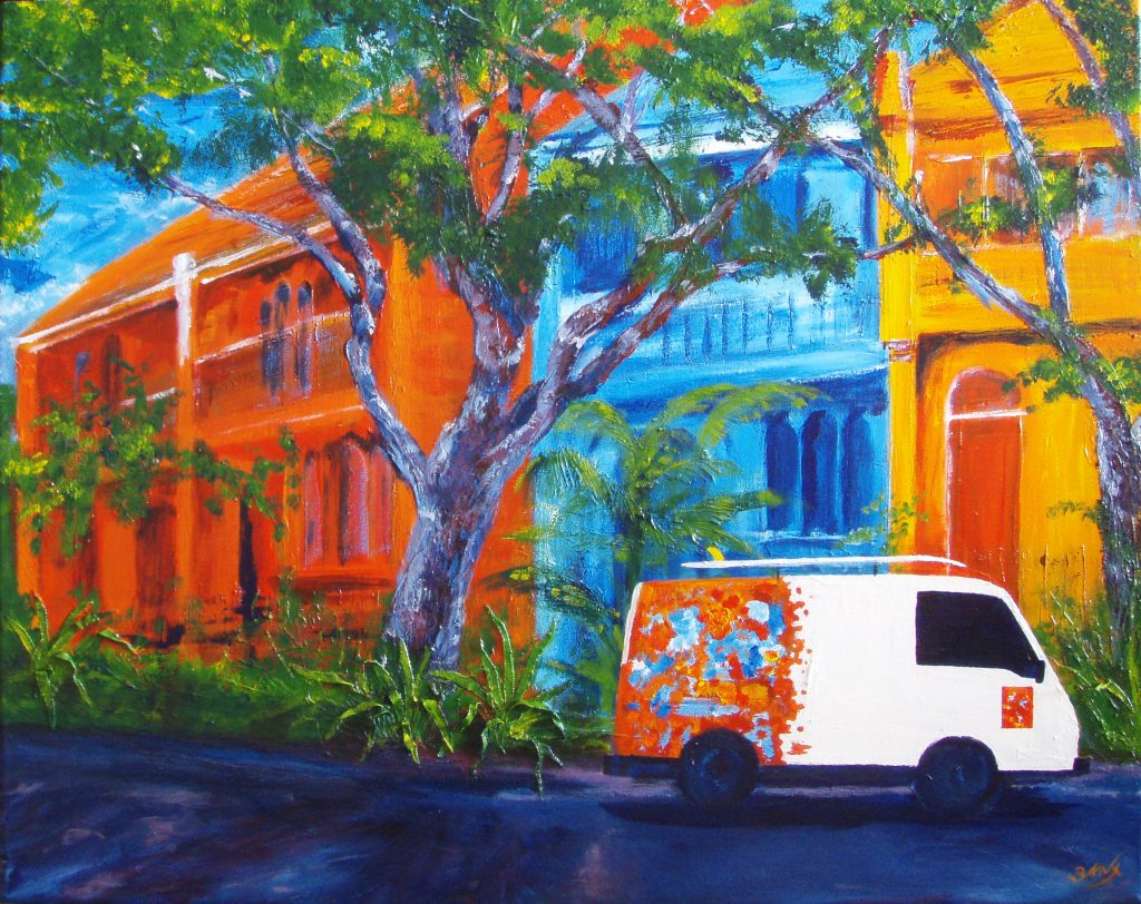 Painting of the Moving Canvas van called Moving by Banx 750x600mm MC5934 $52.50+GST/month short-term $31.50+GST/month long-term. $1155 to buy