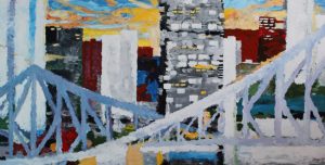 Abstract painting of Story Bridge called City Slickers by Banx 1800x900mm MC6749 SOLD