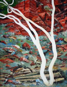 Painting of a Ghost Gum called Ghost Gum - Ruby Gap 2013 900x1200mm MC6597 SOLD
