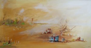 Painting of outback shack called Renovator's Delight by Banx 1500x800mm MC6528 SOLD