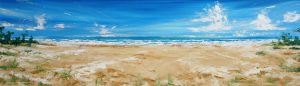 Painting of a deserted beach called Solitude by Banx 1600x450mm MC6258 SOLD