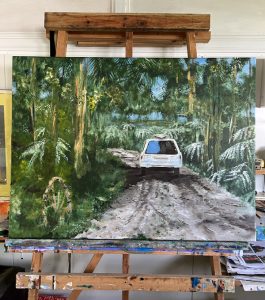 Painting called Fronds in High Places by Banx 1200x900mm MC6835 on the Easel