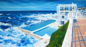 Painting of the Icebergs Pool in Sydney called Icebergs by Banx 1800x1000mm MC5814 SOLD
