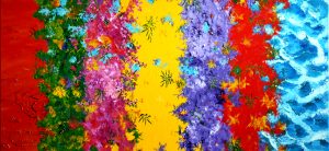 Abstract painting multi coloured called Sunshine State 2 by Banx 2000 x 900mm MC6164 SOLD